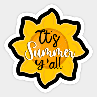 Sunflower It's Summer Y'all Sticker